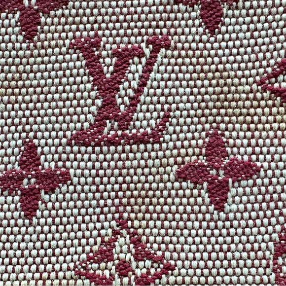 Vintage Louis Vuitton Keychain with leather trim.Red/Burgundy - Picture 2 of 6